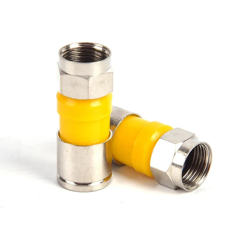 RG6 F-Type Compression Connectors Waterproof Snap Seal 10 Pack