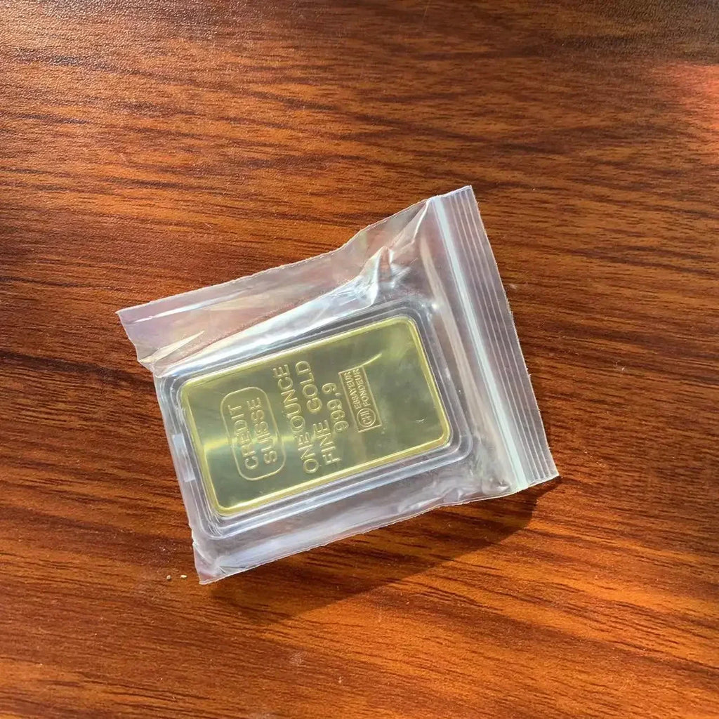 Gold Plated Simulation Bullion Bar – 1 OZ Decorative Ingot