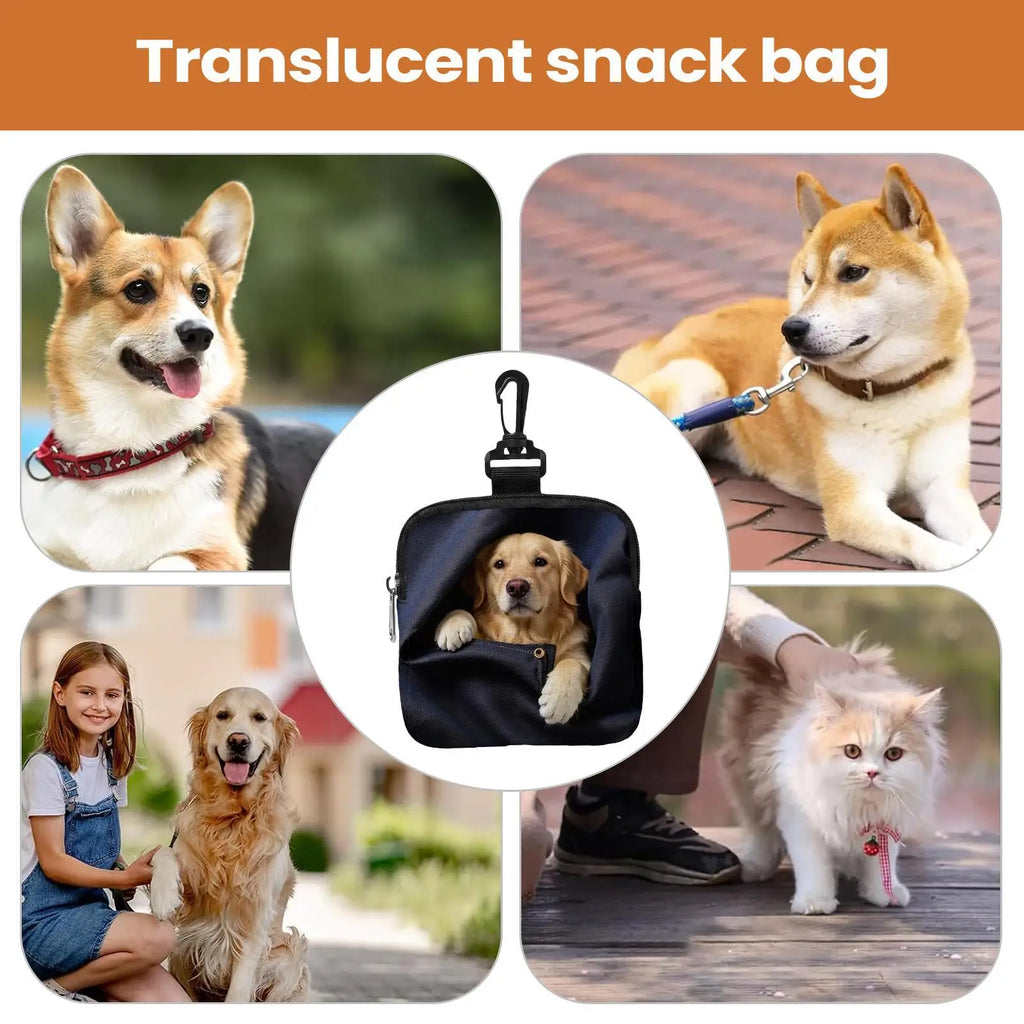 Portable Dog Supports Pouch Training Carrier Belt Clip Puppy Food