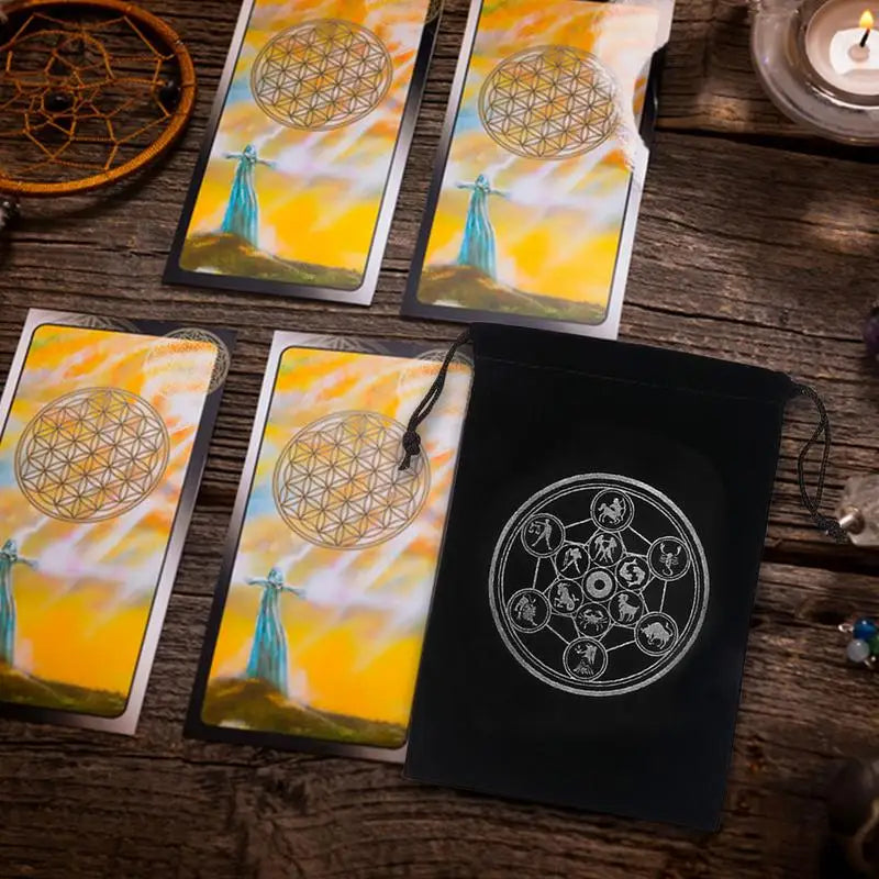 Tarot Card Holder Pouch Storage Special Bag Mysterious Black Magic