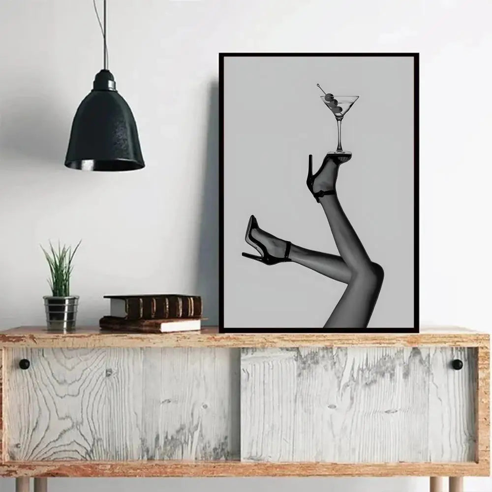 Black & White Fashion Women Wall Art Poster | Modern Décor