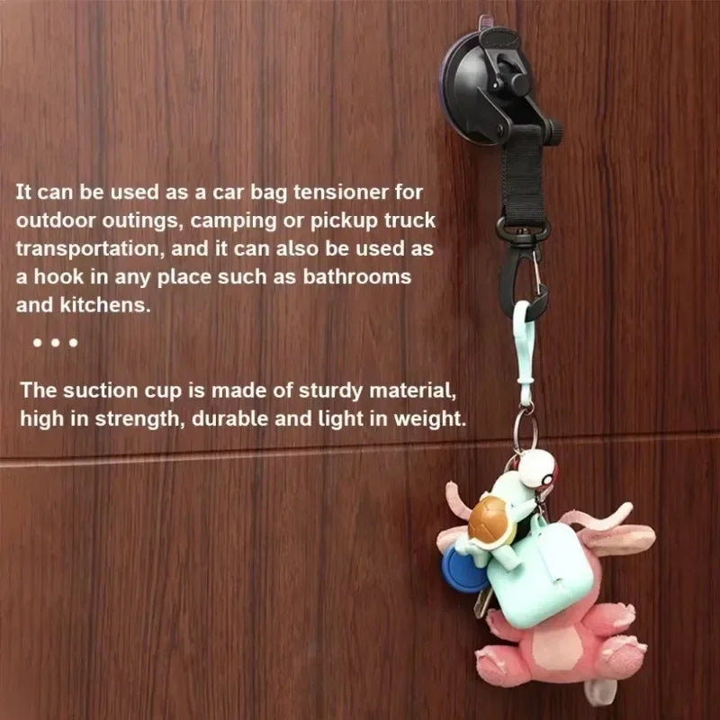 Car Tent Suction Cup Hooks | Camping Awning Buckle Clips 4-Pack