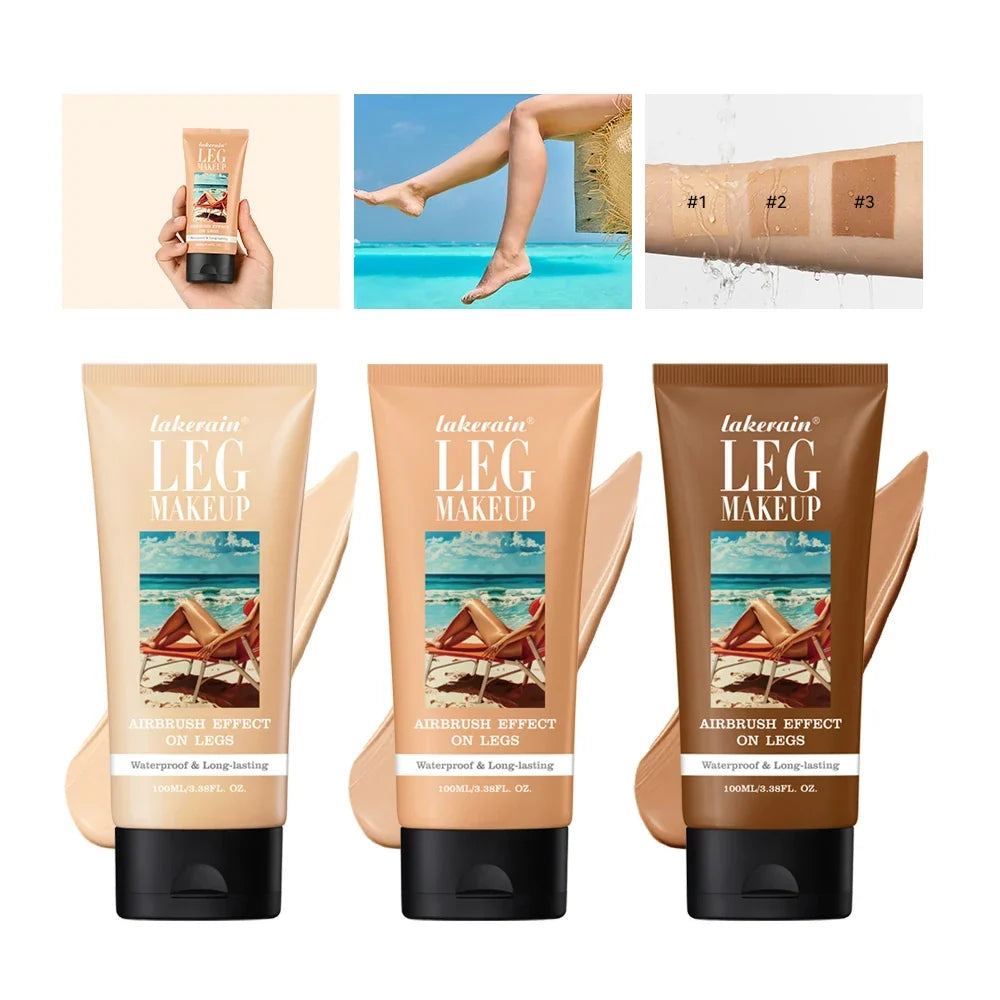 Lakerain Waterproof Leg Foundation – 3 Shades, 100ml Body Makeup