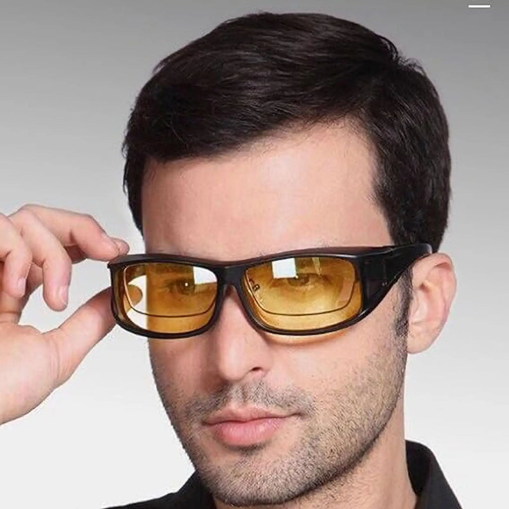 Oversized Night Driving Glasses – Anti-Glare Fit Over Rx