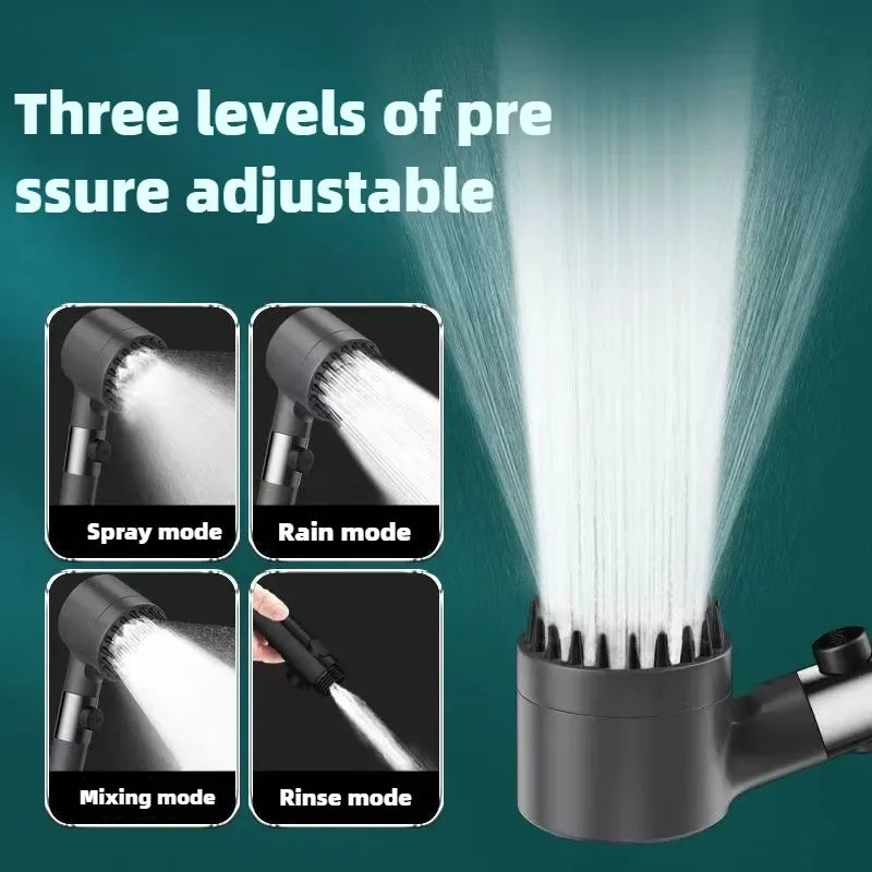 High Pressure Handheld Shower Head | 3-Mode Filtered Spray Set
