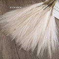 10-Piece Faux Pampas Grass Stems – Boho Farmhouse Vase Decor
