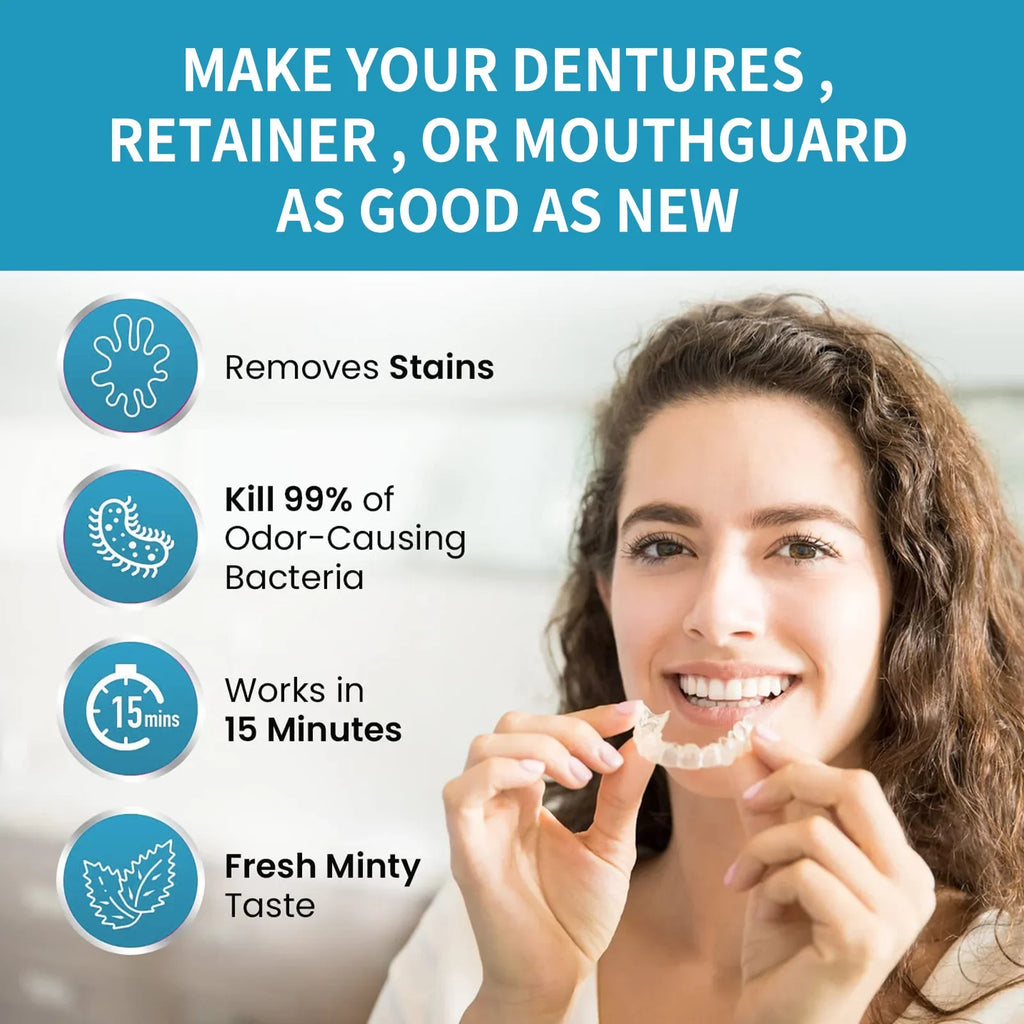 EELHOE Denture & Retainer Cleaner – Plaque & Odor Remover 30ml