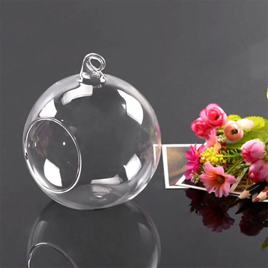 Clear Glass Fillable Bauble Ball Vase | Plant Pot & Home Décor