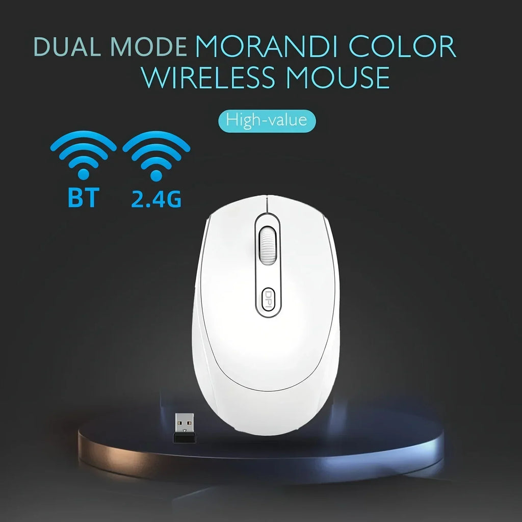 Dual-mode Wireless Mouse BT Ergonomic Optical Computer USB Mice