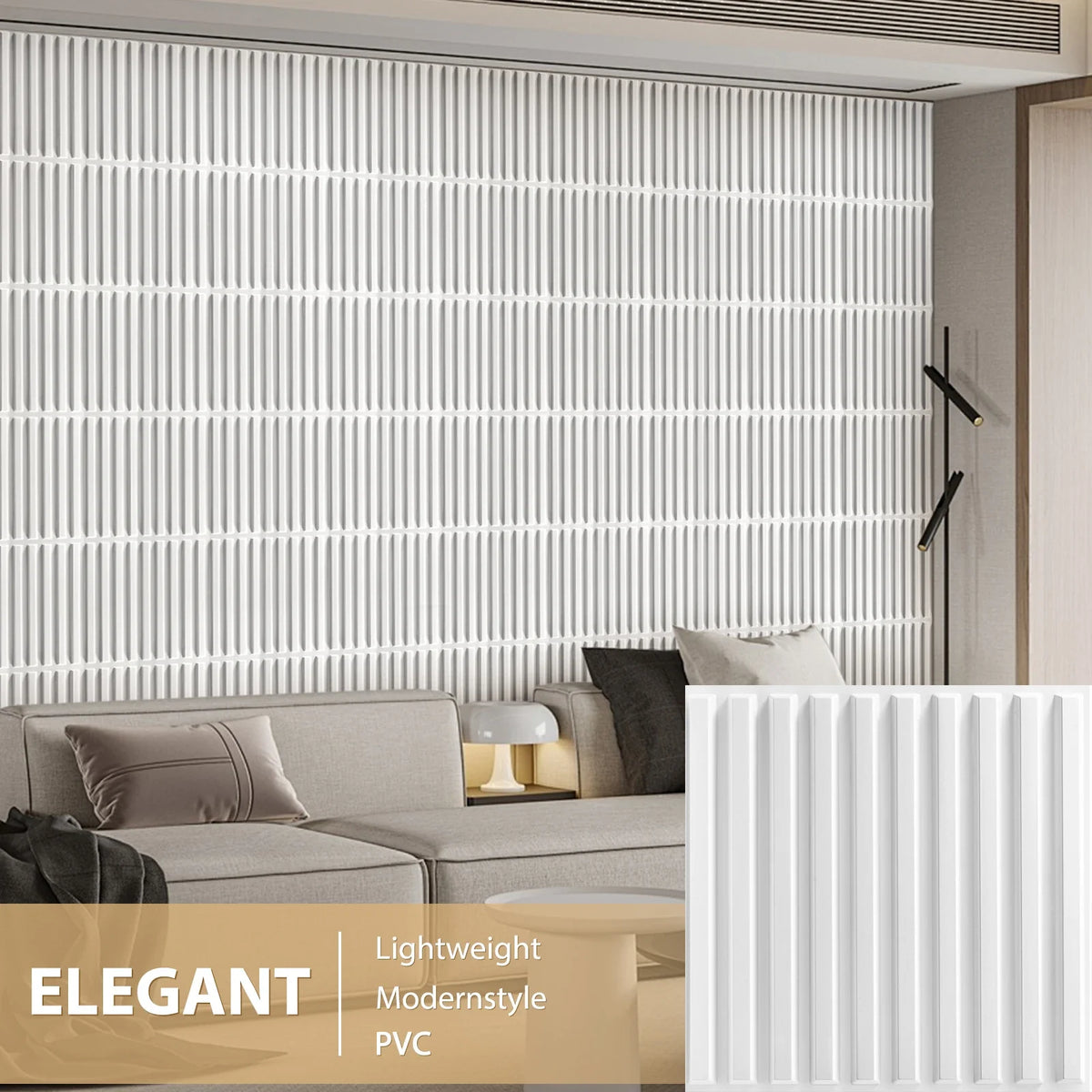 20 3D Pvc Wall Panels Indoor Decoration Living Room Hall Bedroom
