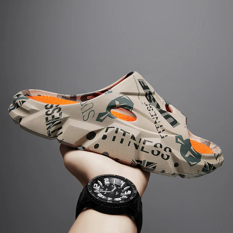 YBQJOO Men's Anti-Slip Beach Slippers | Outdoor Casual Shoes