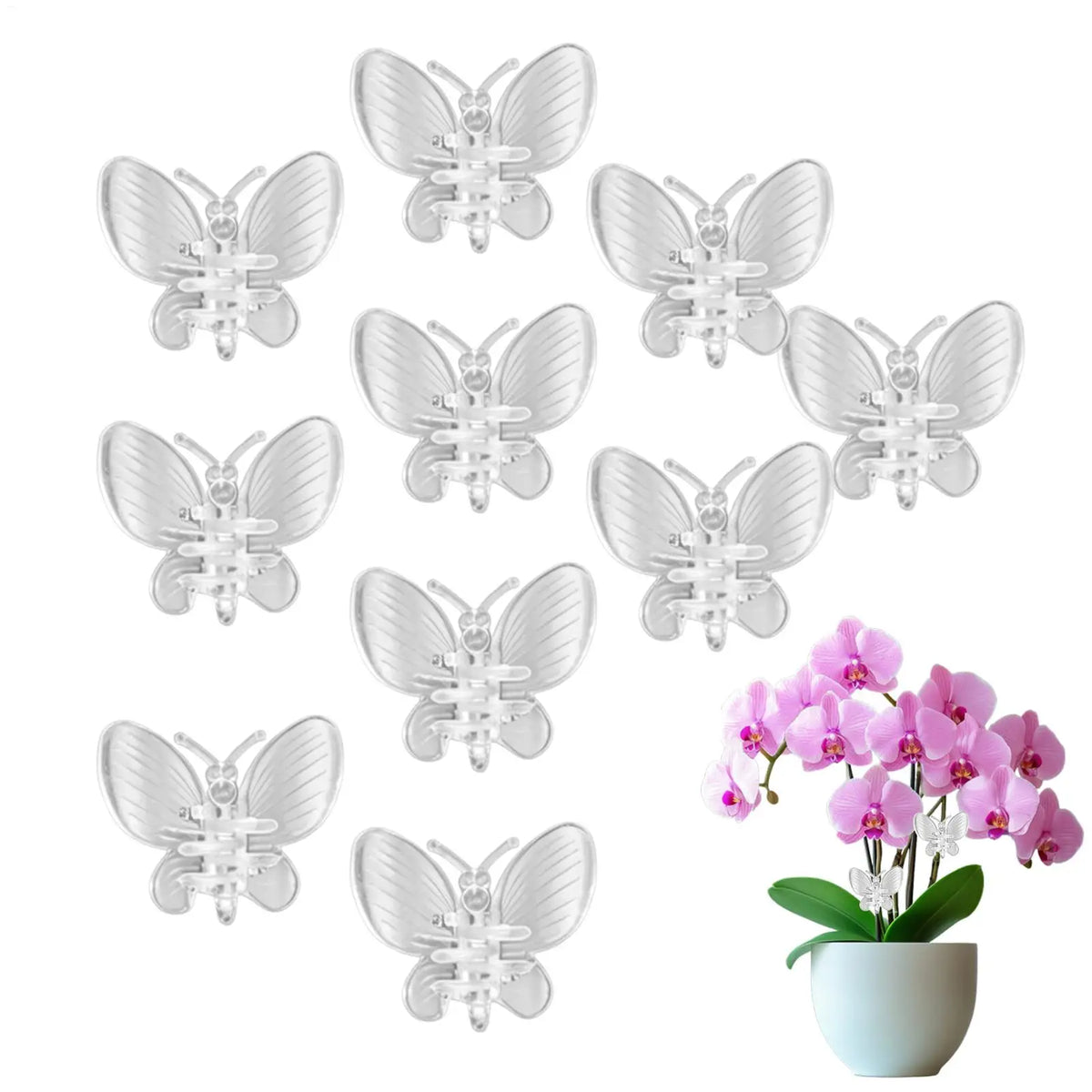 10-Pack Plant Vine Clips – Butterfly & Dragonfly Garden Support