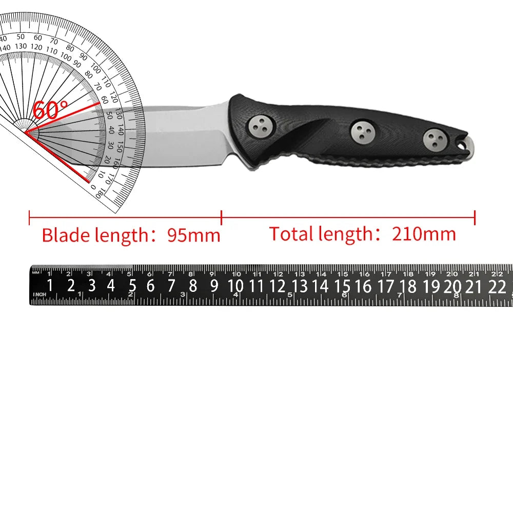 M390 Fixed Blade Knife – Carbon Fiber Sheath & G10 Handle