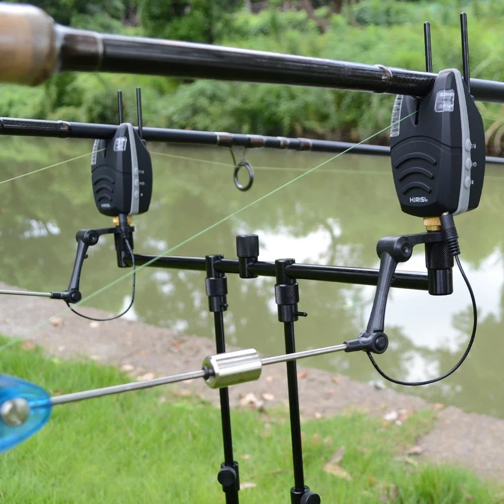 HIRISI Waterproof Carp Fishing Bite Alarm Built-in Snag Bar Rolling