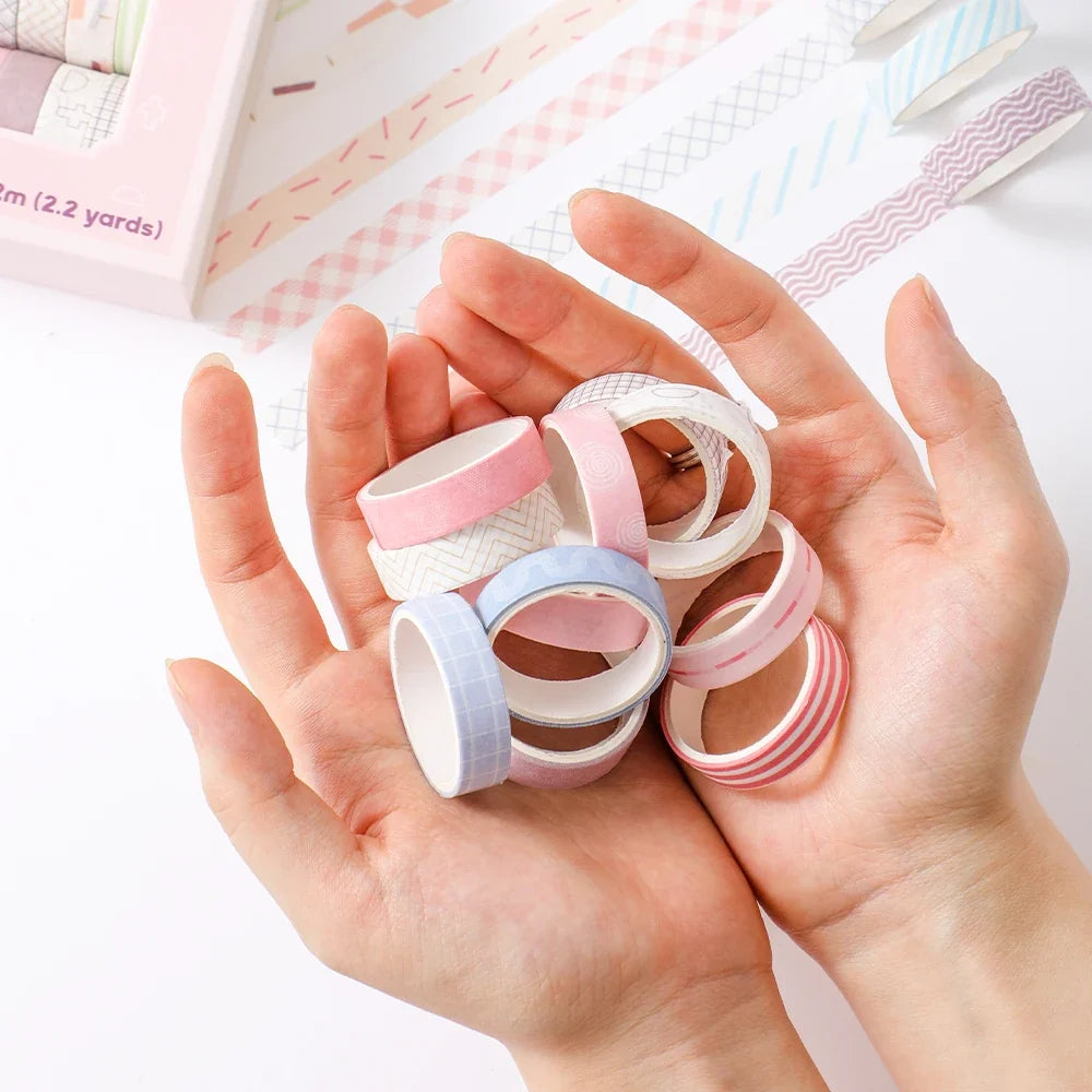 20-Roll Washi Tape Set – Thin DIY Masking Tape for Crafts