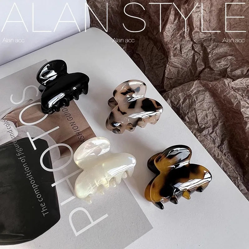 Mini Acetate Hair Claw Clips – Cute Crab Barrettes for Women