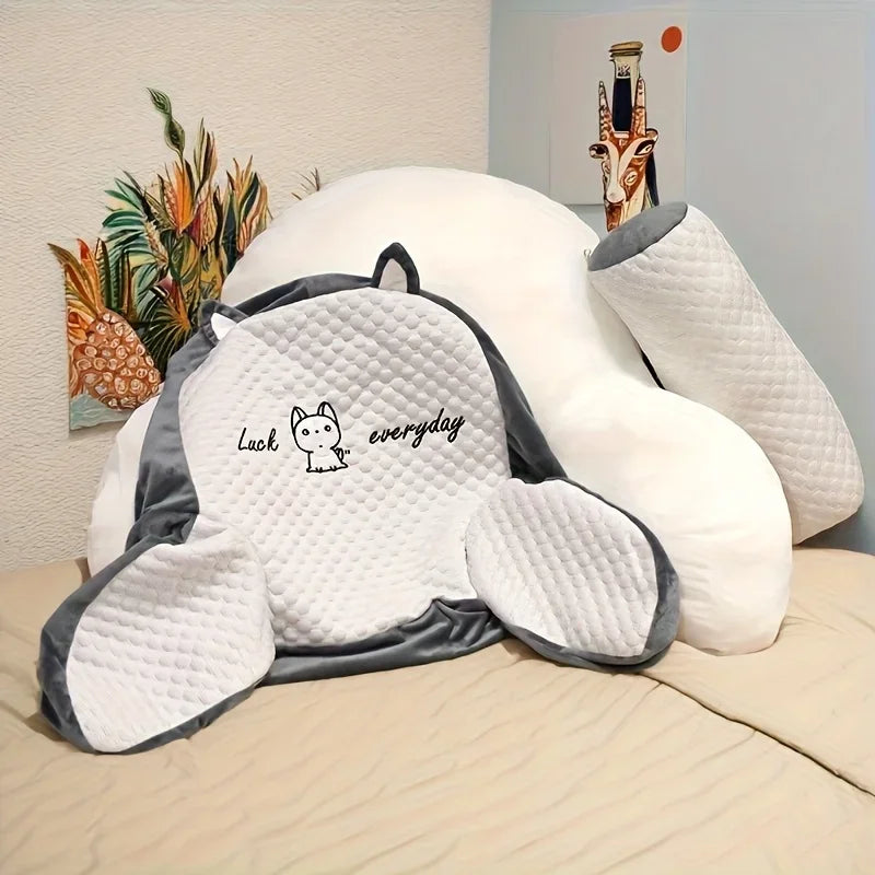Ergonomic Reading Pillow Adjustable Back Support Soft Lumbar Cushion