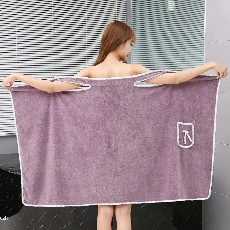 Women's Wearable Bath Towel Wrap – Fast Drying Spa & Gym