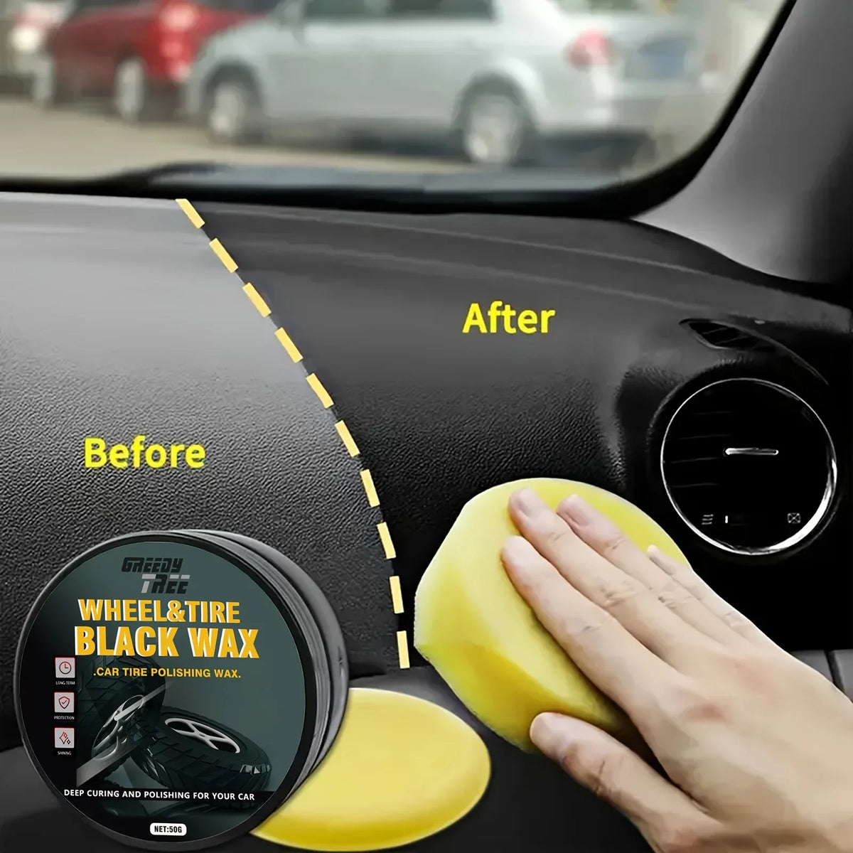 Tire & Wheel Shine Wax – Gloss Protection for Rubber & Vinyl