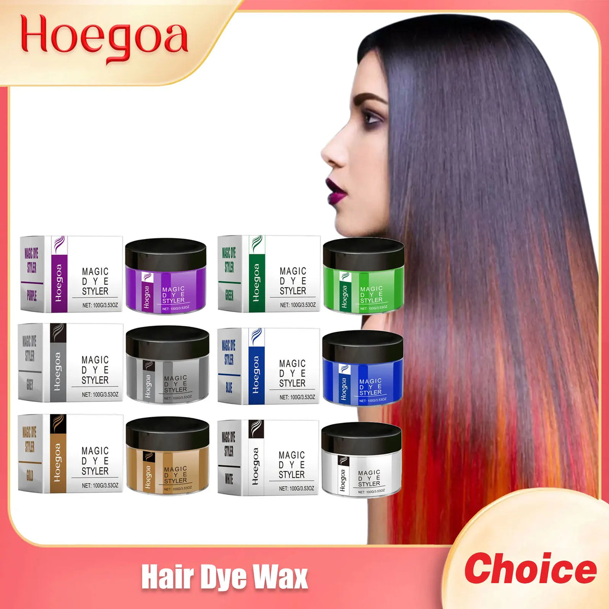 HOEGOA Hair Color Wax & Styling Pomade – 100g