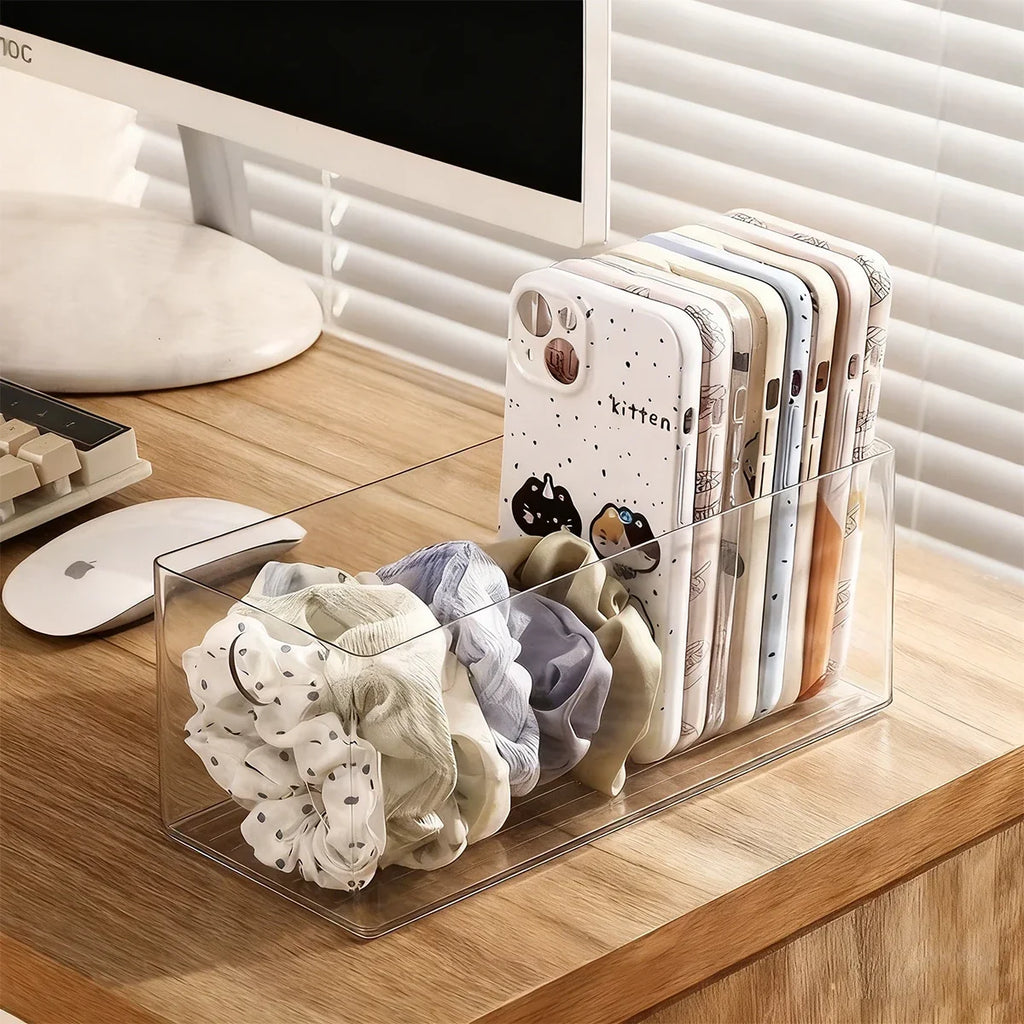 Transparent Desktop Acrylic Stackable Stationery Cosmetics Storage