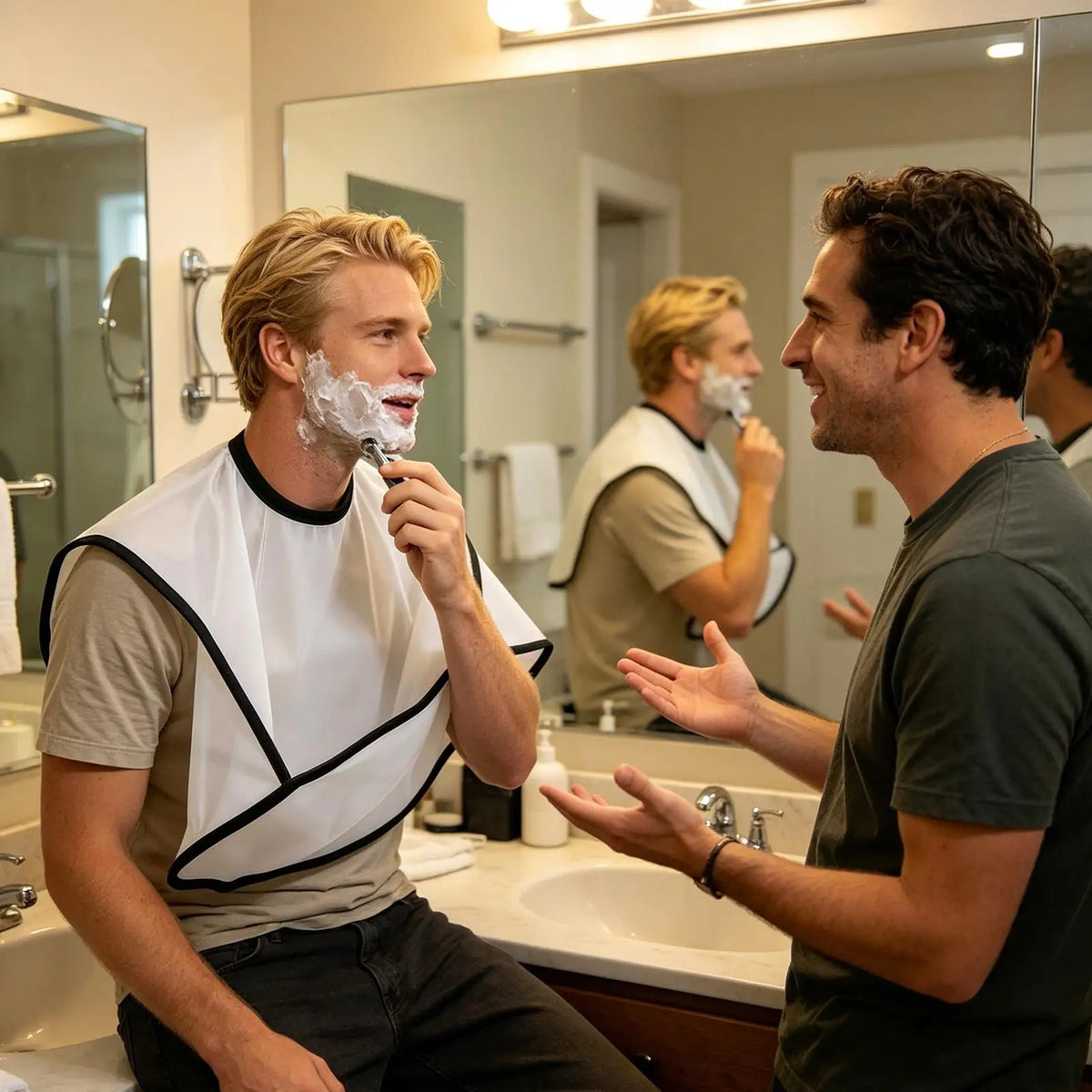 Shaving Apron Men Mustache Household Beard Hair Catcher Fathers