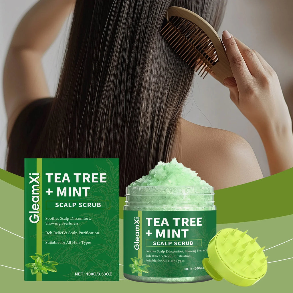 Gleamxi Tea Tree Scalp Scrub | Anti-Dandruff Deep Cleanse