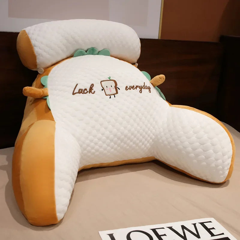 Ergonomic Reading Pillow Adjustable Back Support Soft Lumbar Cushion