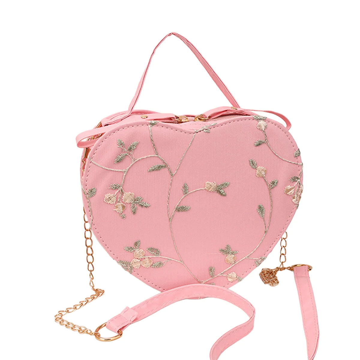 Women's Lace Heart Crossbody Bag | PU Leather Shoulder Purse