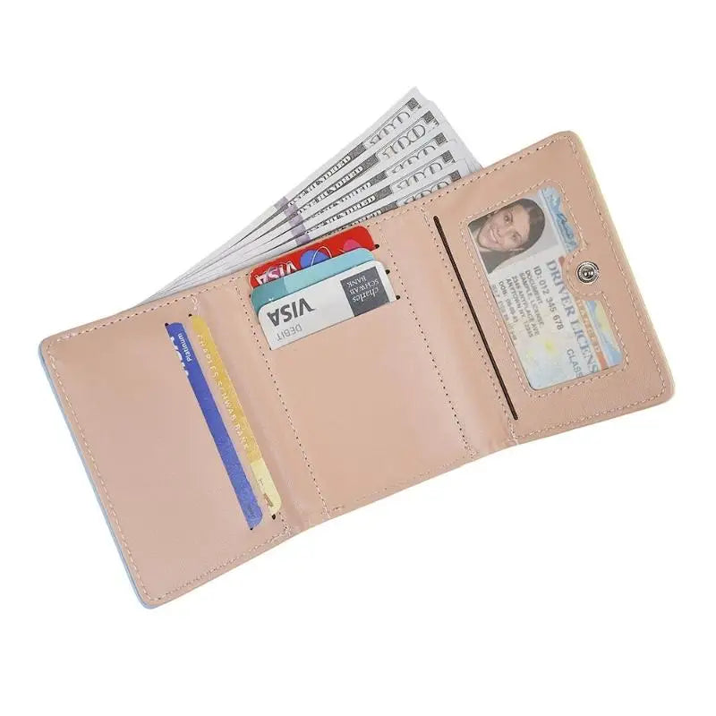 Women's Cartoon PU Leather Short Wallet – Card & Coin Holder