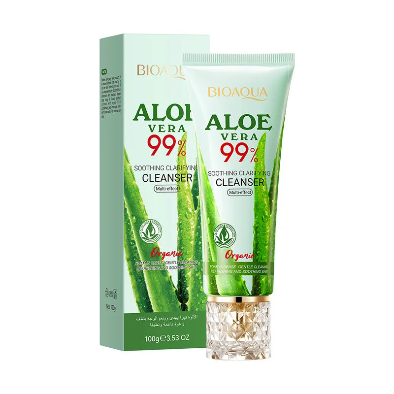 BIOAOUA Aloe Vera Facial Cleanser 100g – Foam Face Wash