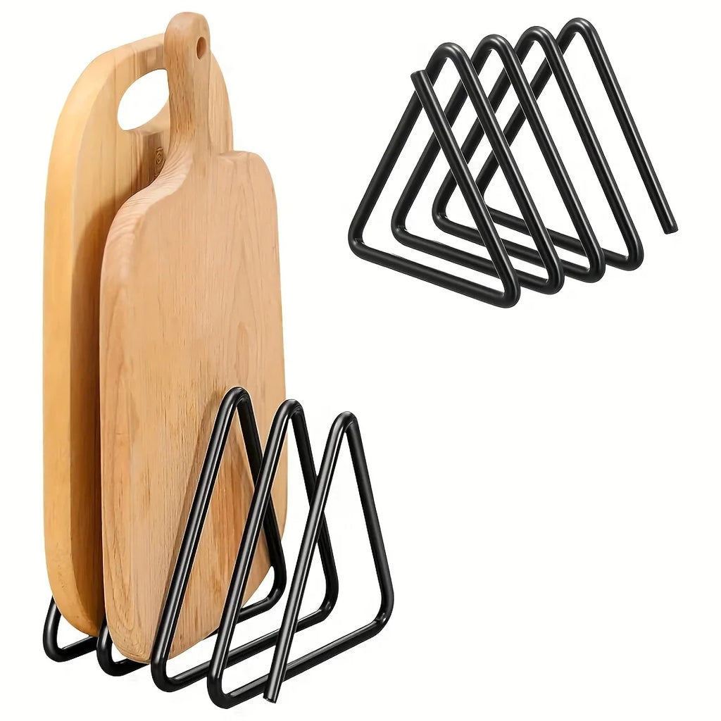 Heavy Duty Metal Cutting Board Rack & Pot Lid Holder