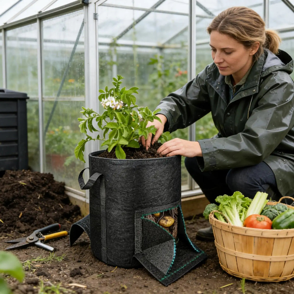 Non-Woven Fabric Grow Bags | Vegetable Planter for Garden & Patio