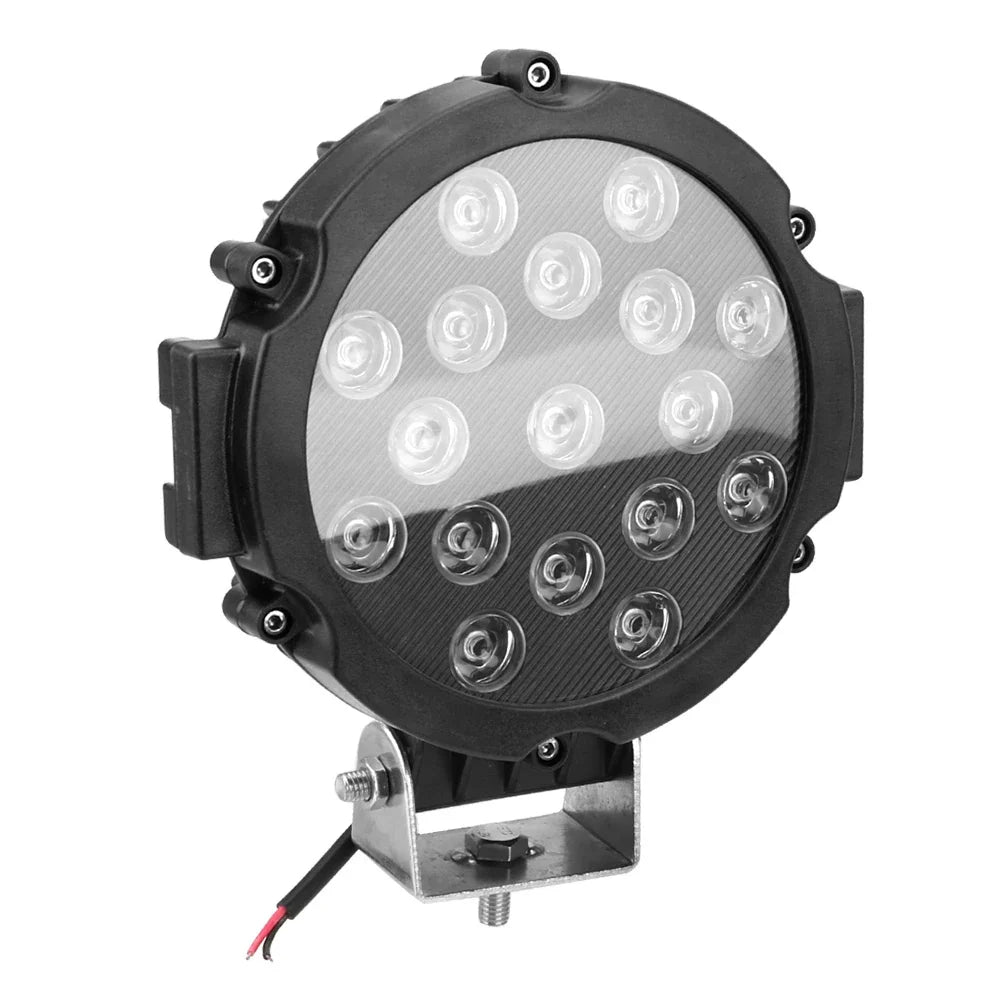 51W 7-Inch Round LED Spot Work Light – Truck & Off-Road