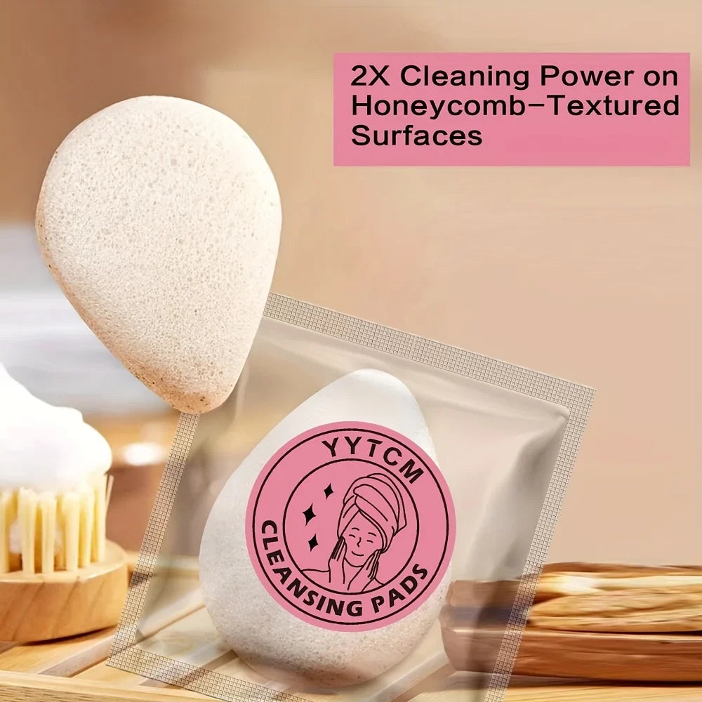 Walnut Seed Konjac Face Sponge Natural Cleansing Puff Makeup Removal