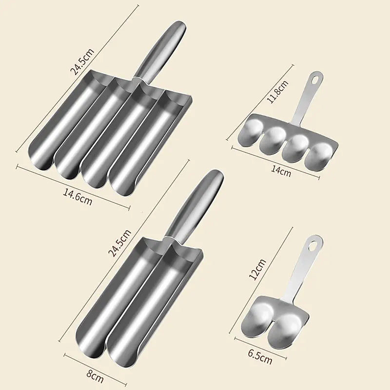 Stainless Steel Meatball Maker with Cutting Spade | 2/4 Scoop