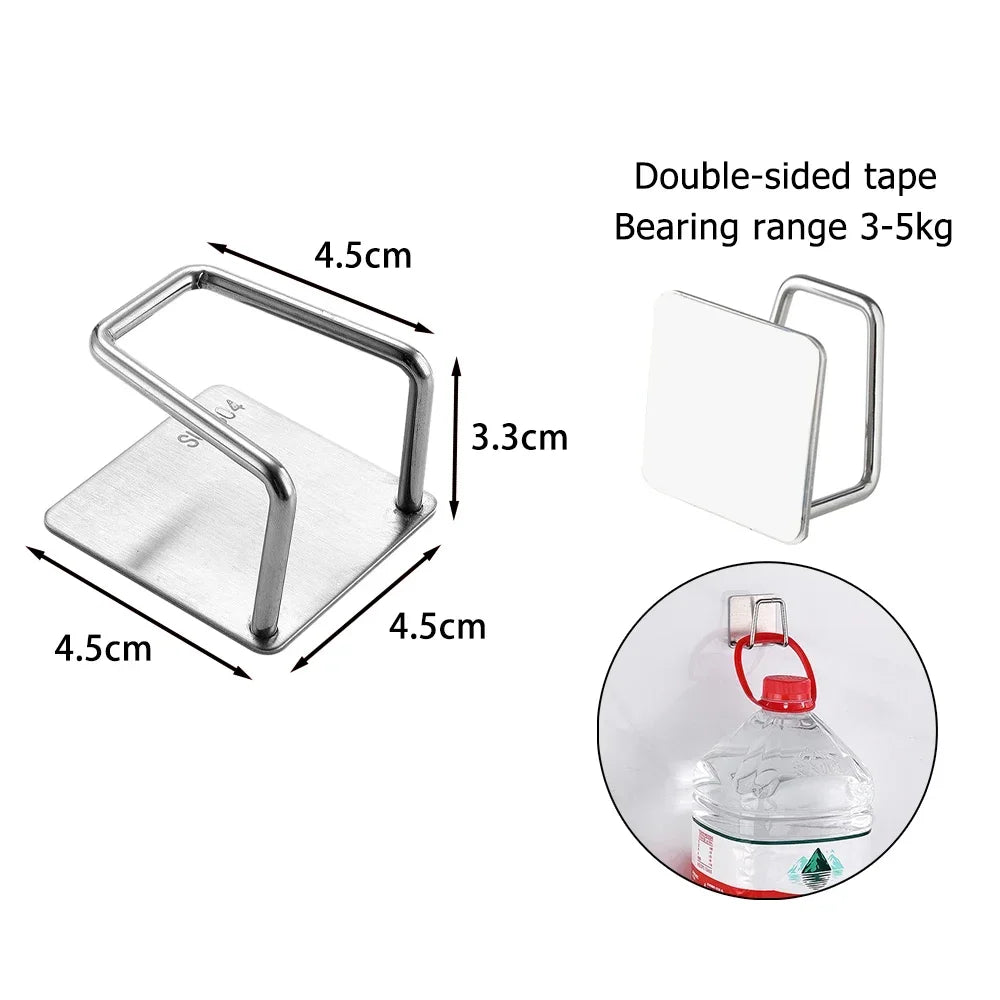 1 2 3 4 Stainless Steel Hanging Hook Storage Rack Sink Sponges Drain