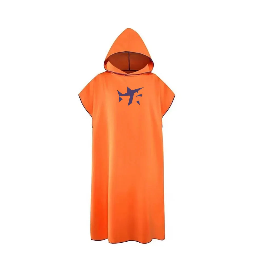 Hooded Microfiber Surf Poncho – Quick-Dry Changing Robe Adults