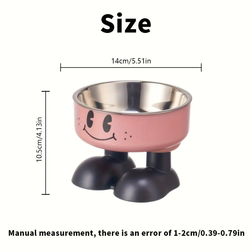 Elevated Stainless Steel Pet Bowl – Anti-Tip Cat & Dog Feeder