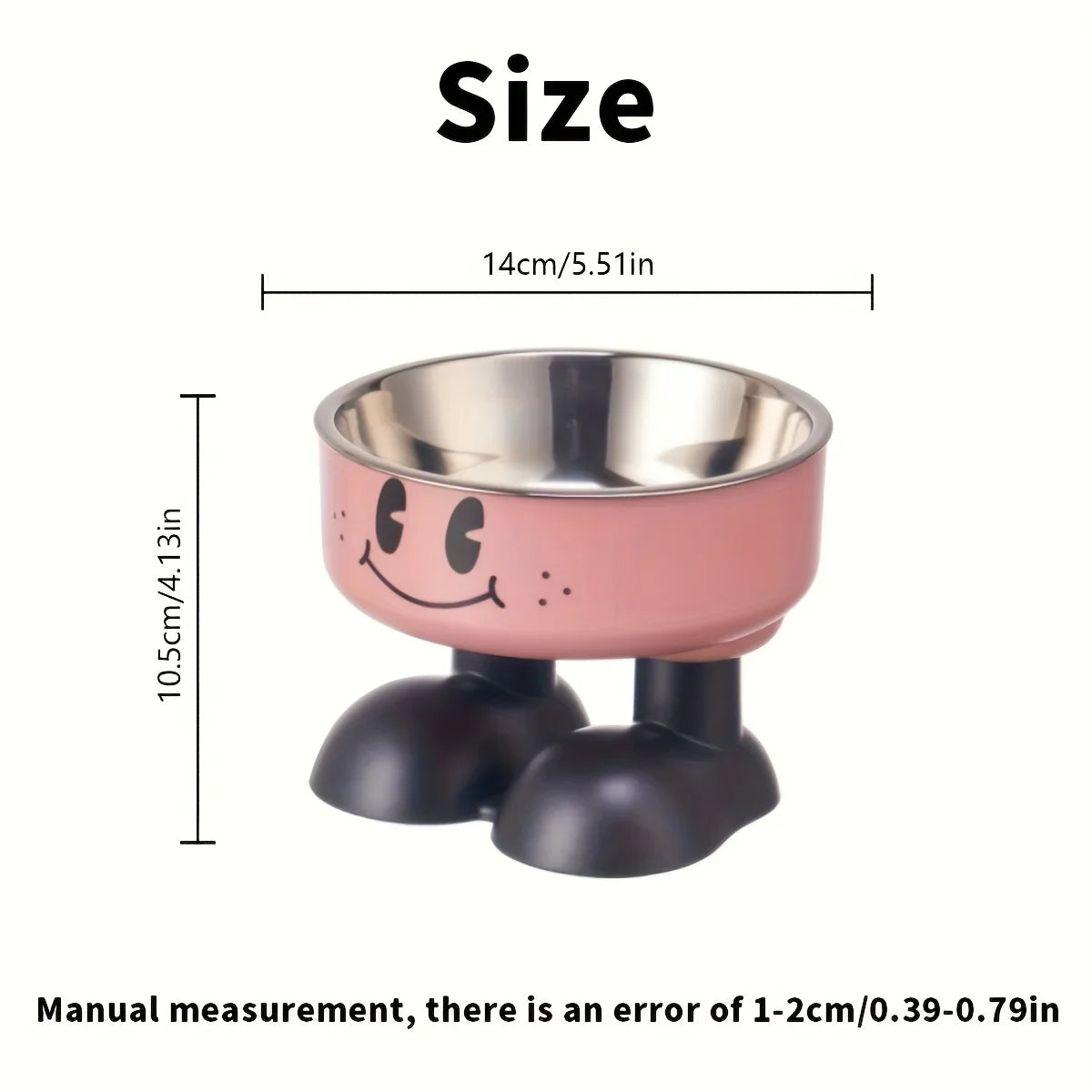 Elevated Stainless Steel Pet Bowl – Anti-Tip Cat & Dog Feeder