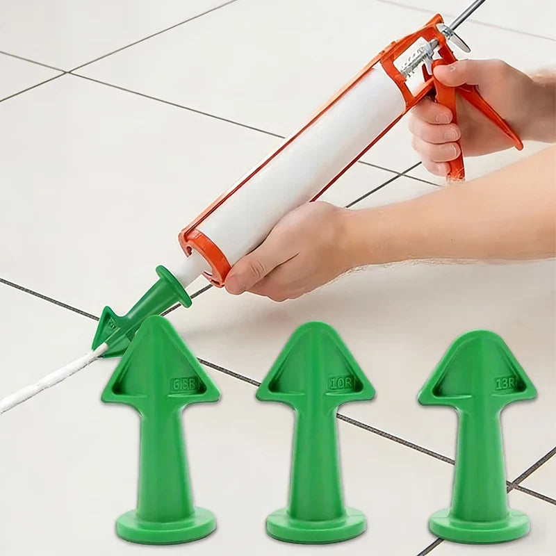 3-Piece Silicone Caulk Applicator Tool Set – Reusable Nozzles