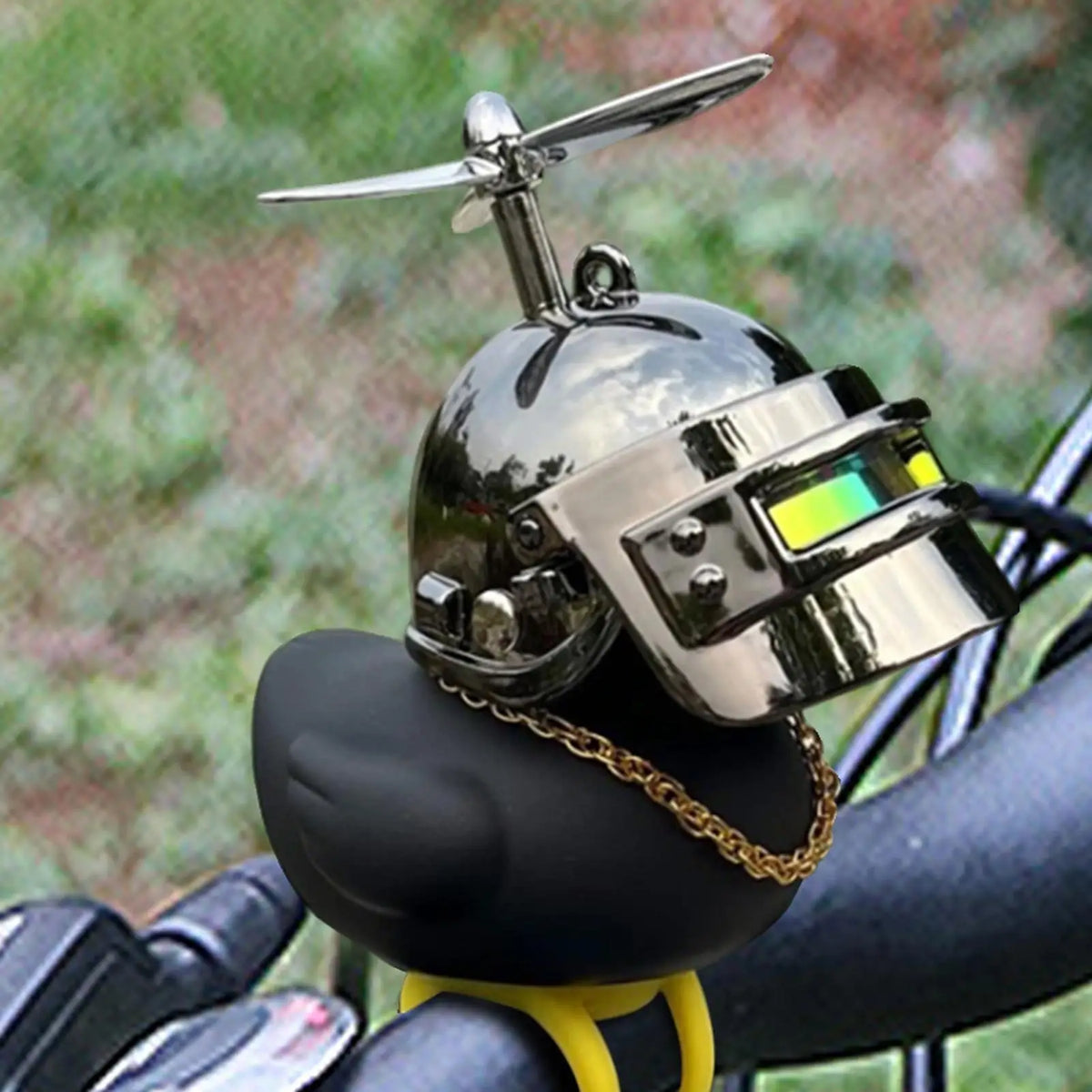 Duck Car Ornaments Cute Yellow Bicycle Accessories Squeeze Horns