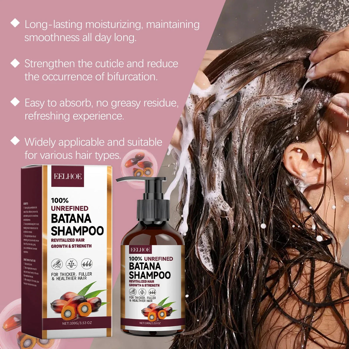Bataná Oil Shampoo – Moisturizing, Nourishing & Frizz Control