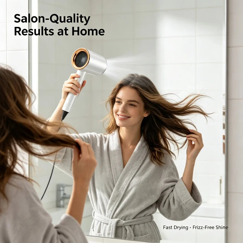 Ionic Hair Dryer with Concentrator Nozzle | Fast Salon Styling