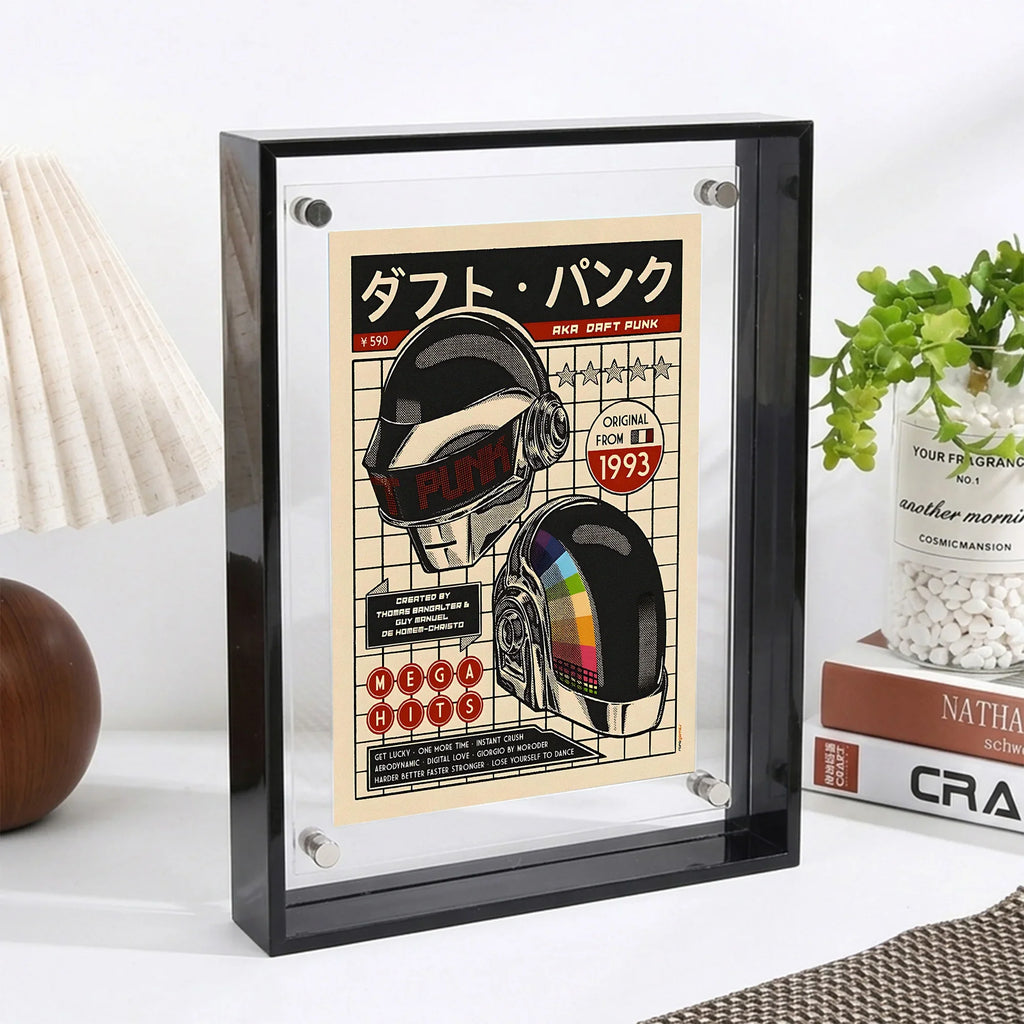 Acrylic Daft Punk Retro Helmet Wall Frame | Square & Rectangle