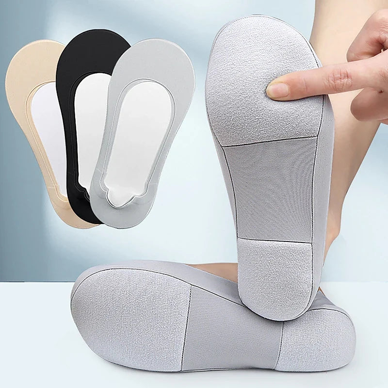 3D Arch Massage Invisible Socks – Women's No-Slip Slipper Sock