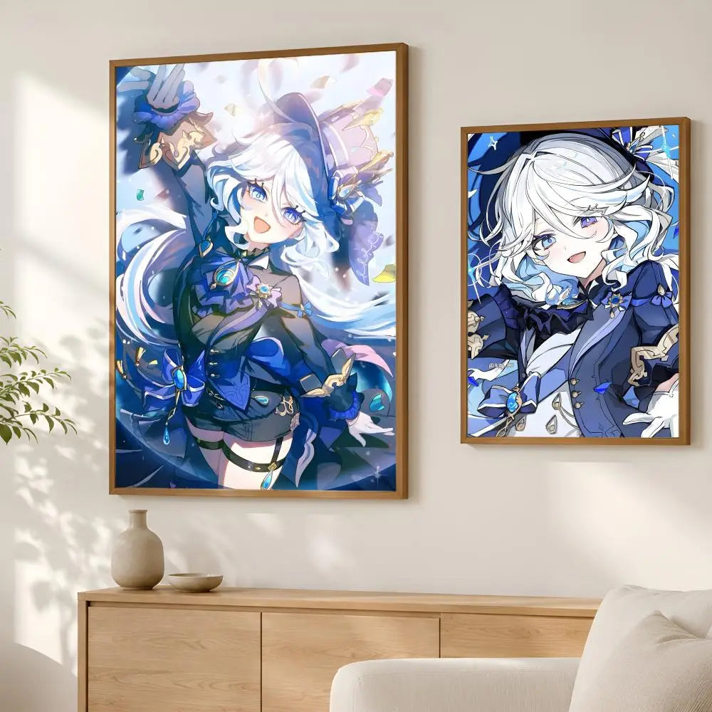 Furina Genshin Impact Self-Stick HD Poster – Waterproof Wall Art