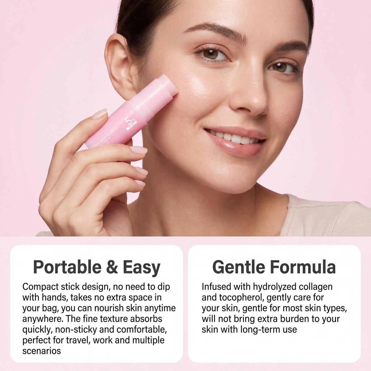 5% Retinol Collagen Plumping Balm Stick – Anti-Wrinkle Moisturizer