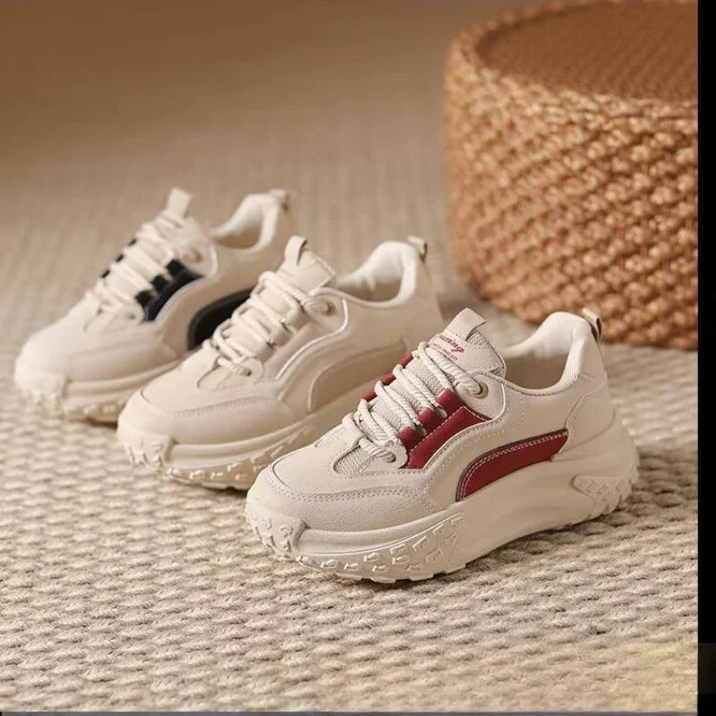 YBQJOO Women's Thick Sole Anti-Slip Casual Sneakers