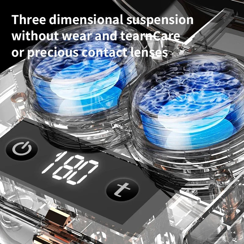 Portable Auto Fold Ultrasonic Lens Cleaner Daily Care Sanitation